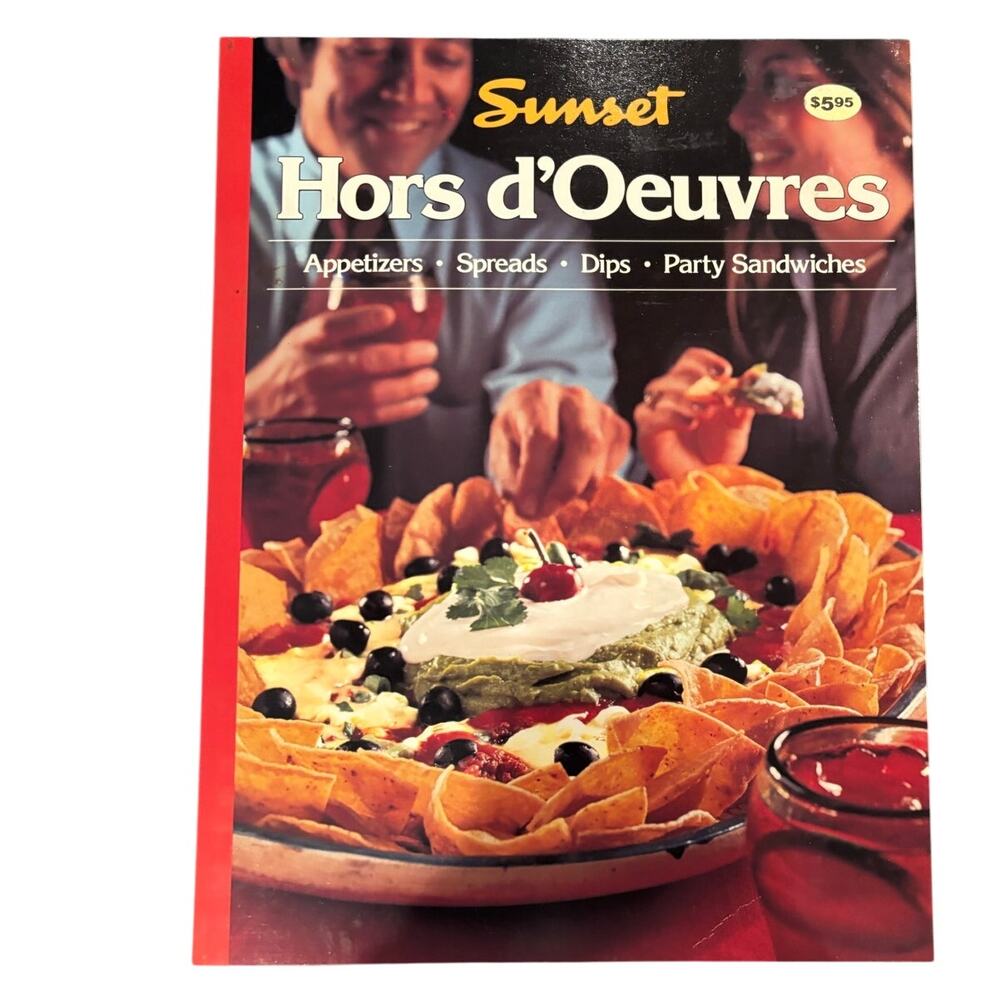 Vintage 1976 Sunset Hors d'Oeuvres Cookbook, PB, Very Good